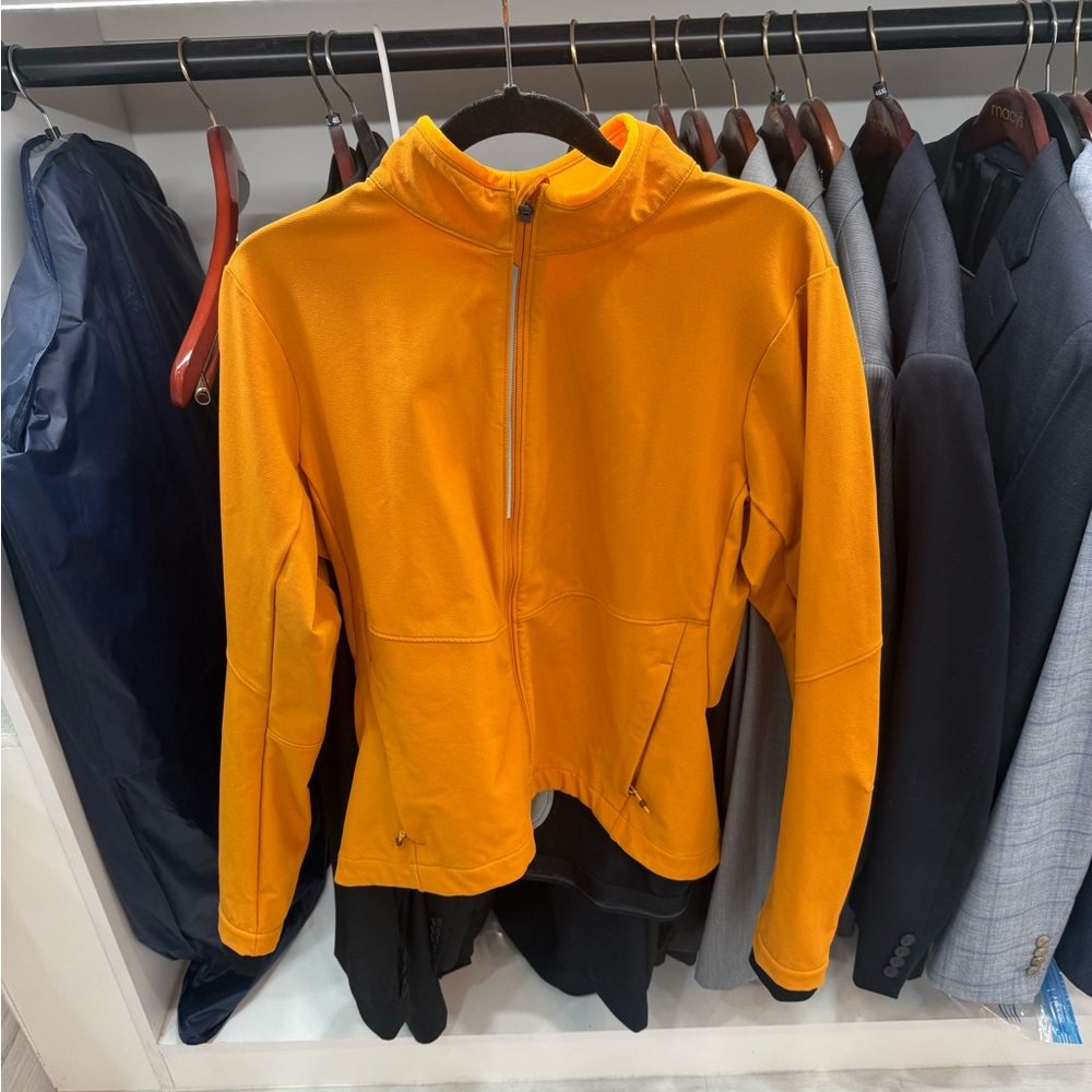 Co-op Cycles Bright Orange Zip-Up Cycling Jacket sz L